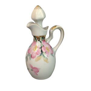 Vintage Noritake Azalea Porcelain Cruet Stopper Oil Vinegar red mark